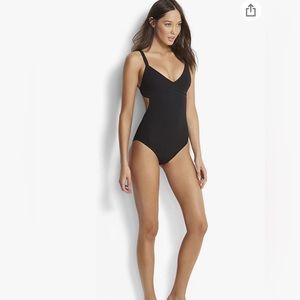 SEAFOLLY RIB CUTOUT ONE PIECE SIZE 12